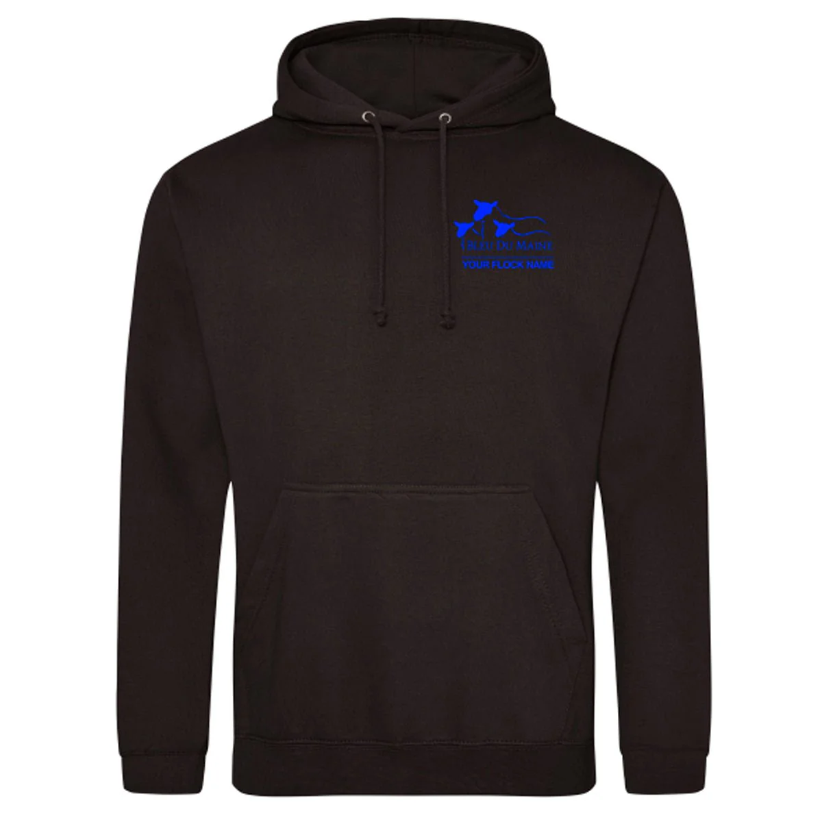 Bleu Du Maine Sheep Society Mens Hoody - Image 4