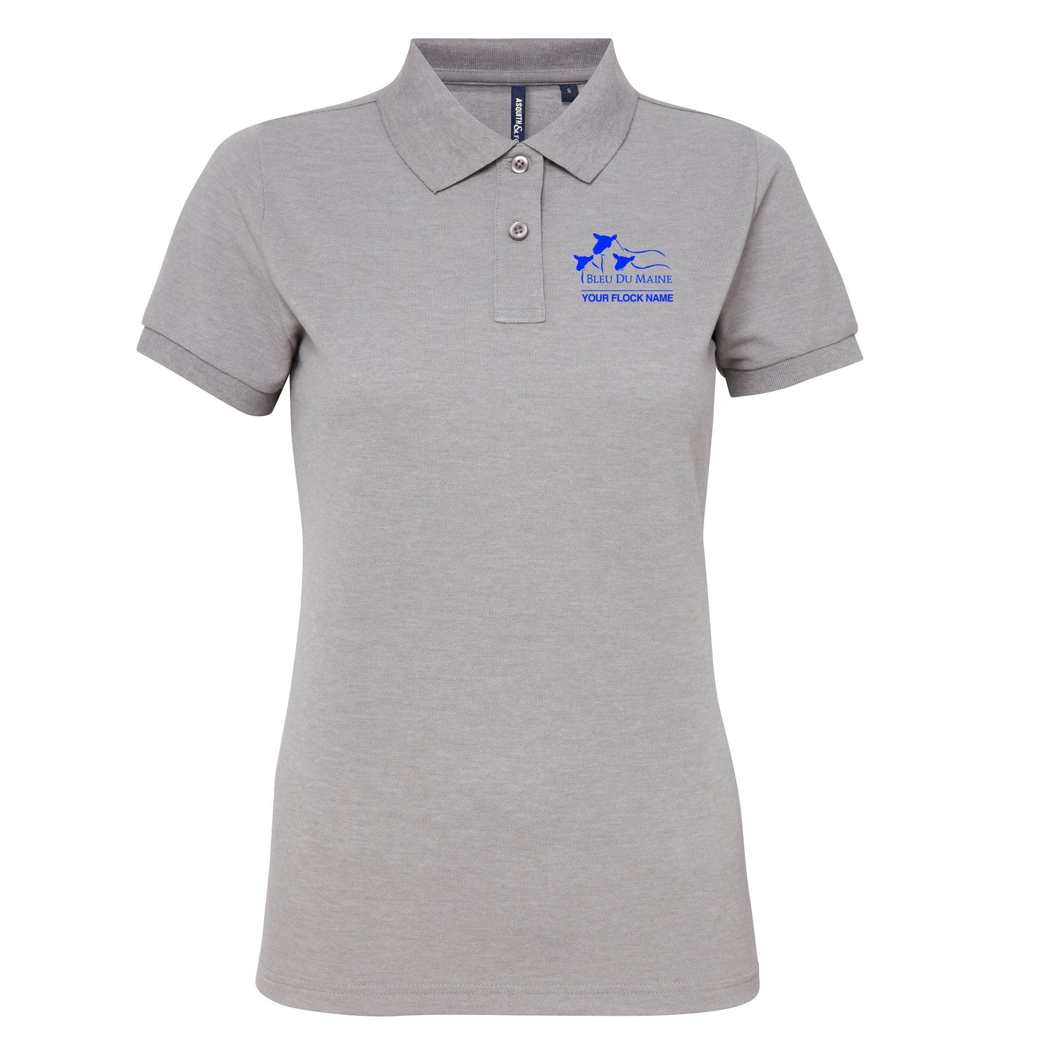 Bleu Du Maine Sheep Society Ladies Poloshirt - Image 3
