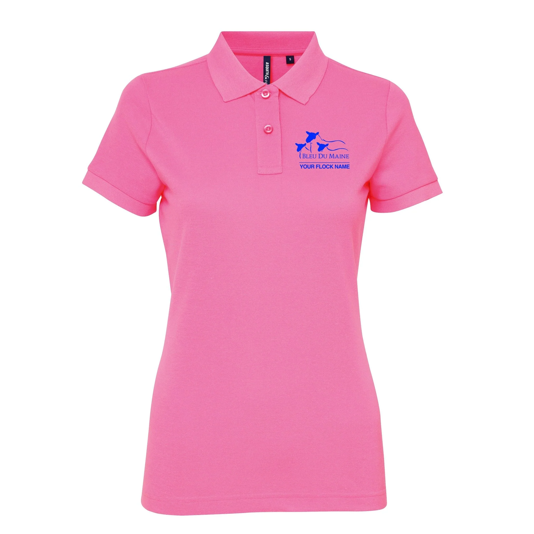 Bleu Du Maine Sheep Society Ladies Poloshirt - Image 4